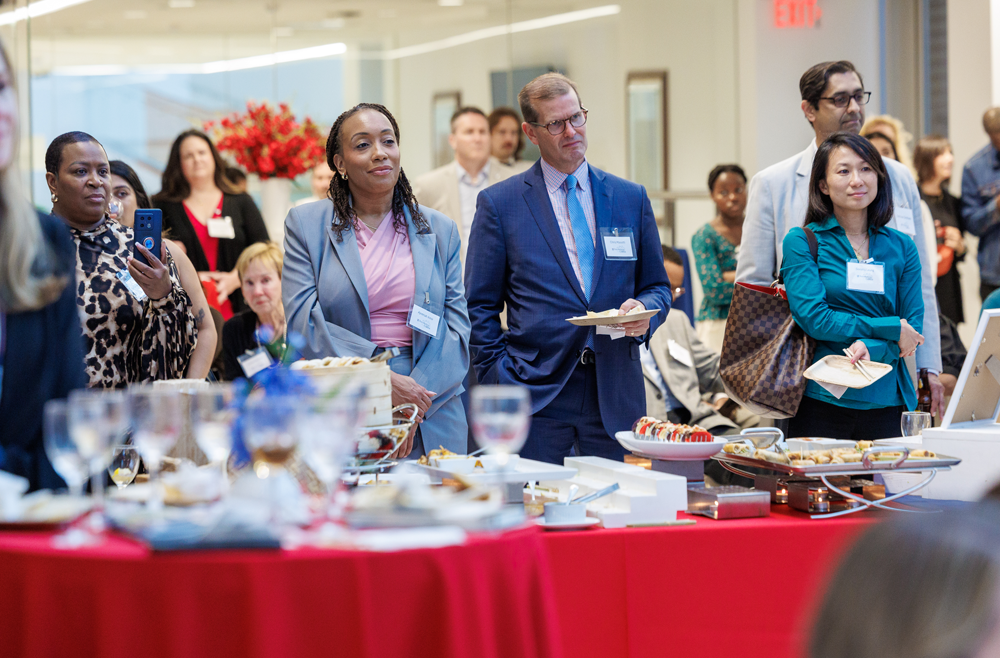 Some of the attendees at the CAREs reception